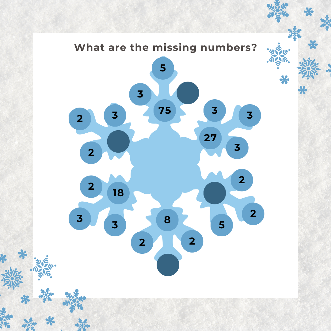 Snowflake with missing numbers